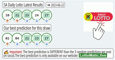 sadaily|Daily Lotto Historical Results & Draw Details .